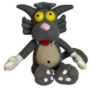 The Simpsons Scratchy Plush Stuffed Toy Gray Cat Cartoon Character